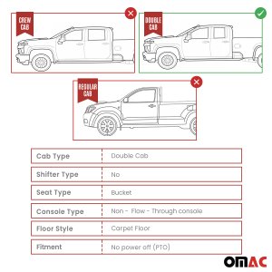 GMC Sierra Denali 3500 HD Floor Mats - Omac - Rubber TPE, 4 Pcs - Black - '14-'19 GMC Sierra Denali 3500 HD Floor Mats - Omac - Rubber TPE, 4 Pcs - Black - '14-'19